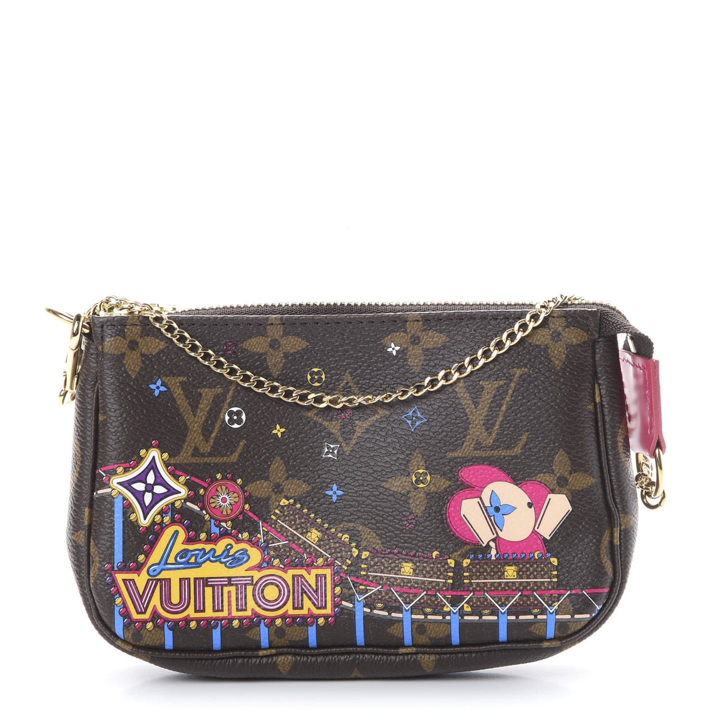 Monogram 2020 Christmas Animation Roller Coaster Mini Pochette Accessories Pivoine