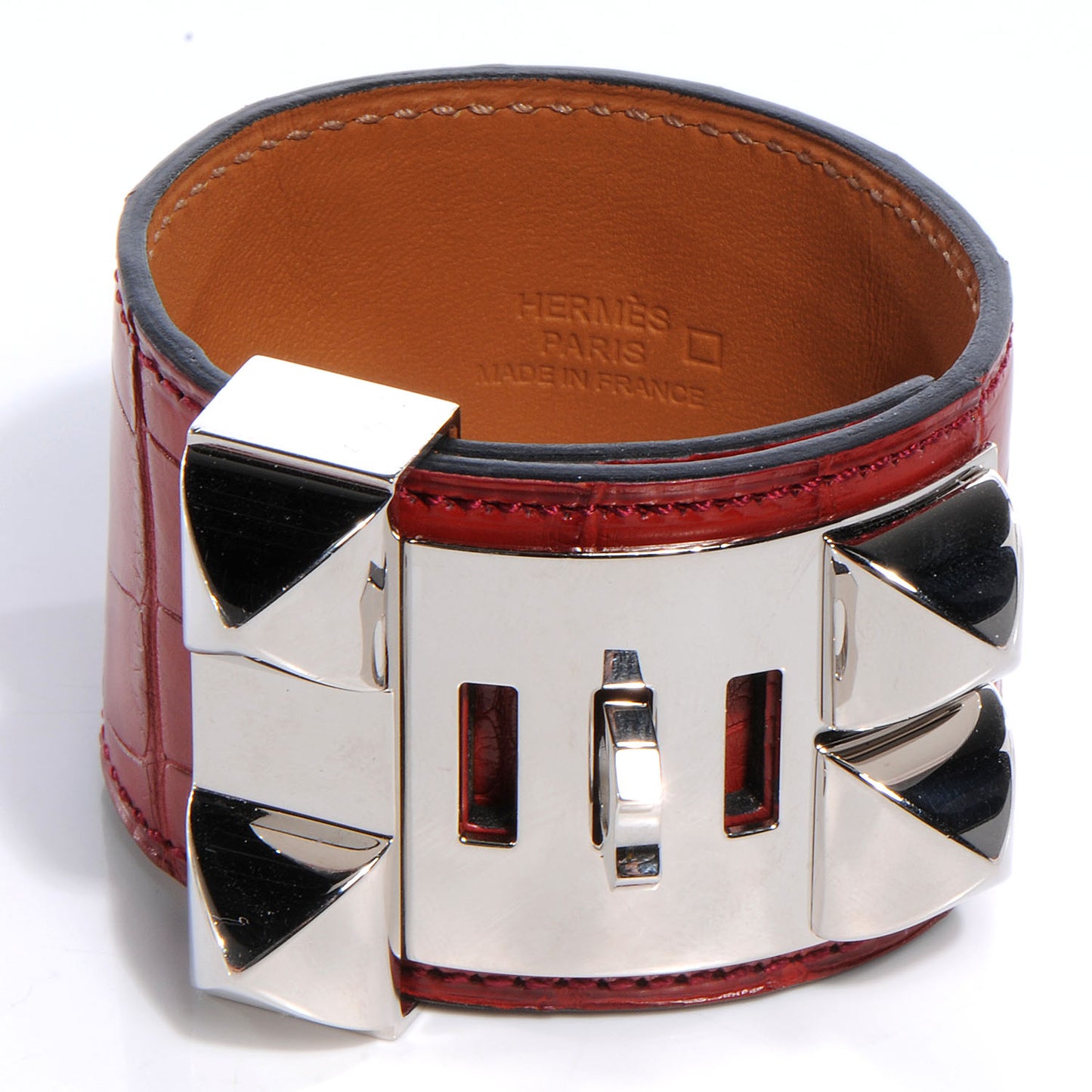 Matte Alligator Collier De Chien CDC Bracelet Rouge H Small