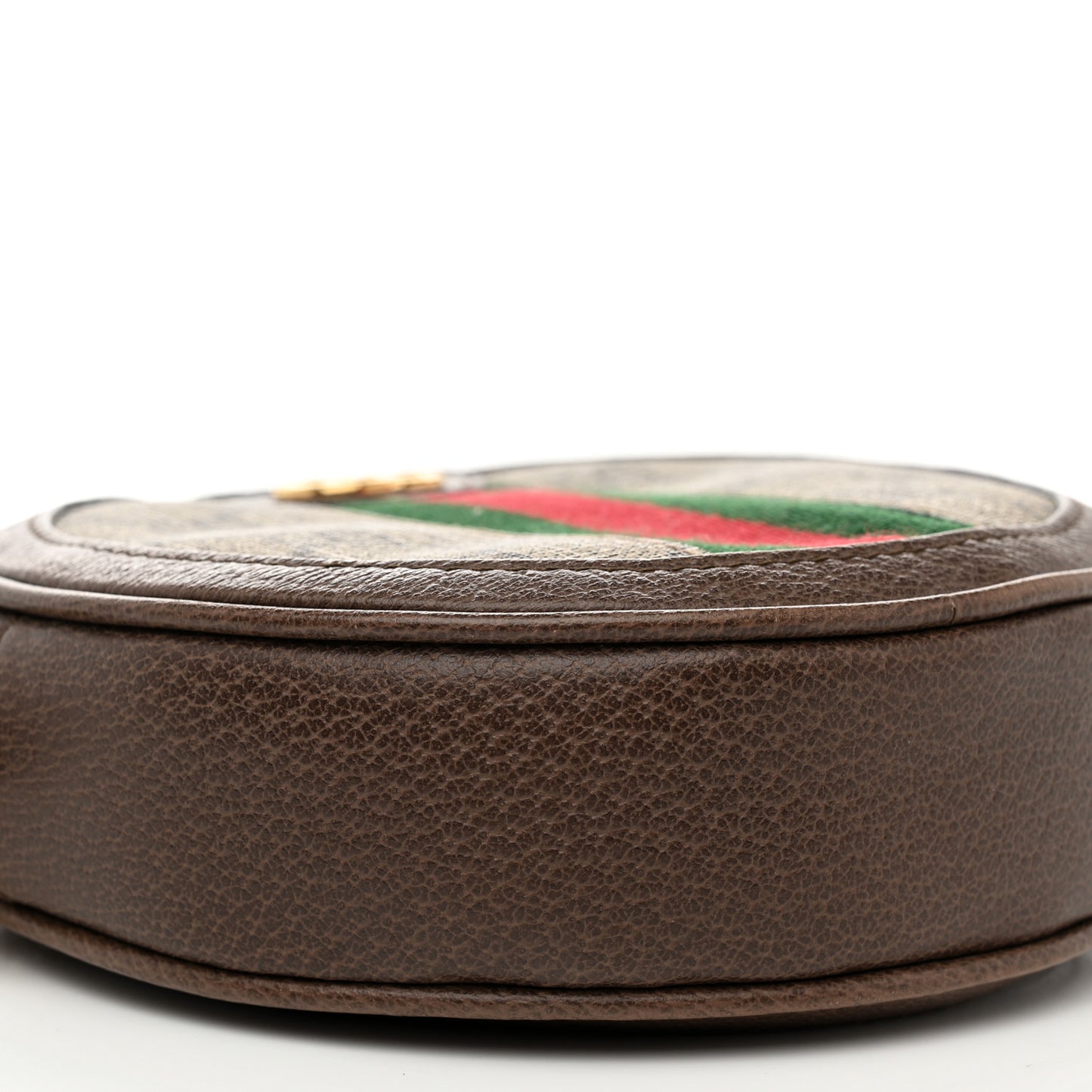 GG Supreme Monogram Web Ophidia Circle Wristlet Beige New Acero
