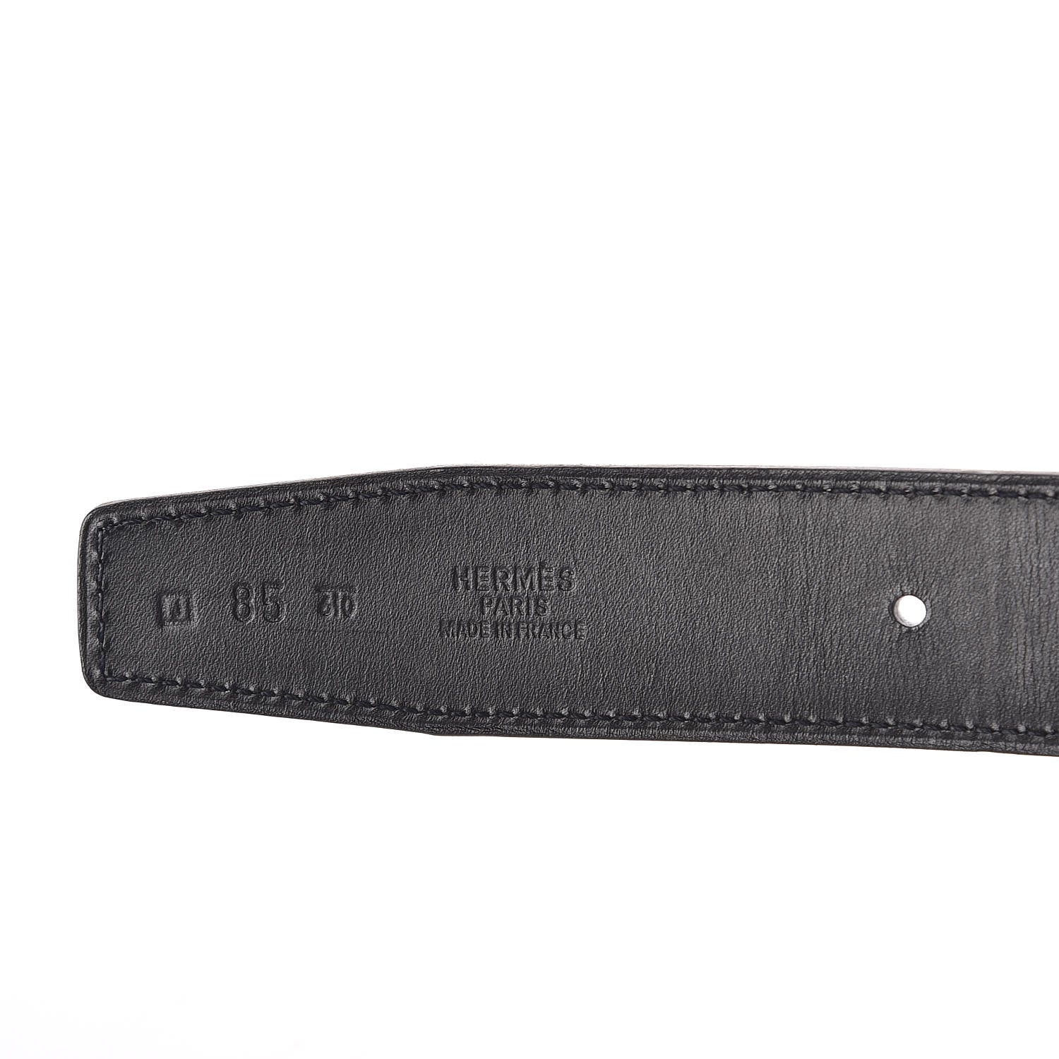 Hermes Chamonix Epsom 32mm H Belt 85 Nior White 4 of 7