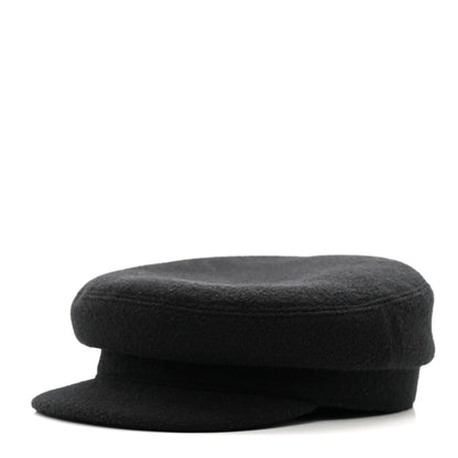 Hermes Wool Cashmere Cap 57 Black 1 of 8