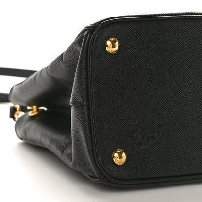 Prada Saffiano Small Galleria Double Zip Tote Black 8 of 13
