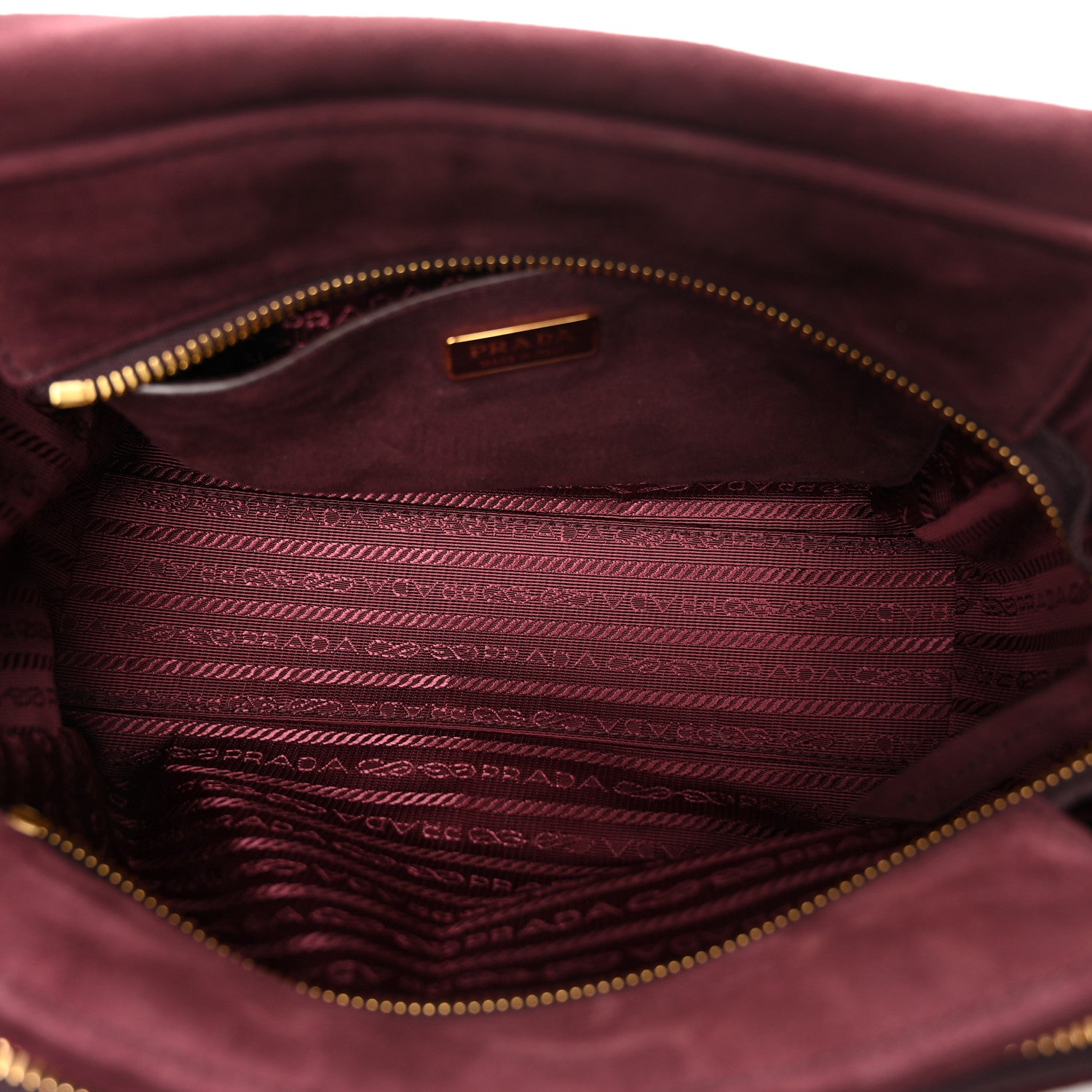 Prada Suede Medium Explore Shoulder Bag Bordeaux 1794357