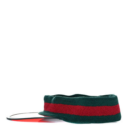 Gucci Vinyl Web Visor L Green Red 2 of 9