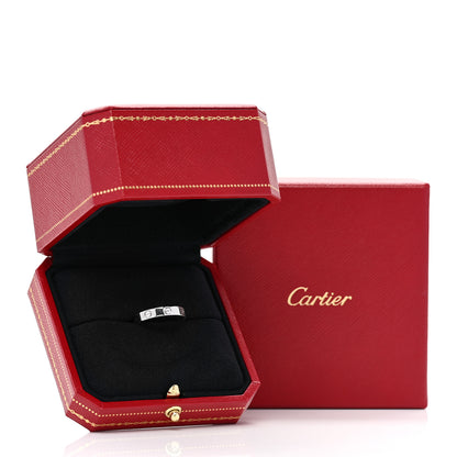 Cartier 18K White Gold 3.5mm LOVE Wedding Band Ring 55 7.25 5 of 5