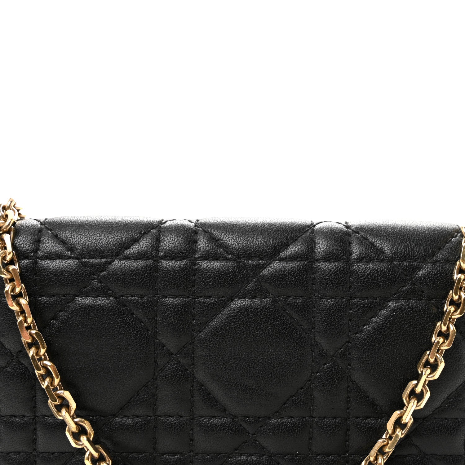 Christian Dior Lambskin Cannage Lady Dior Pouch Black 8 of 10