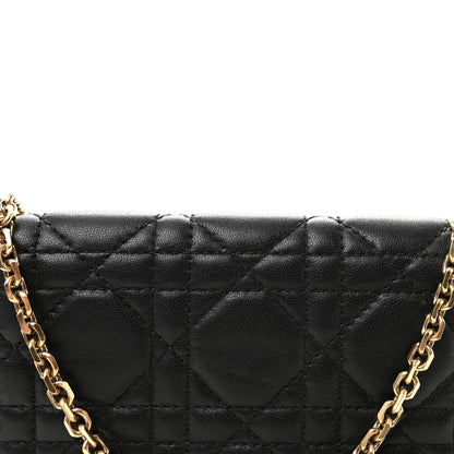 Christian Dior Lambskin Cannage Lady Dior Pouch Black 8 of 10