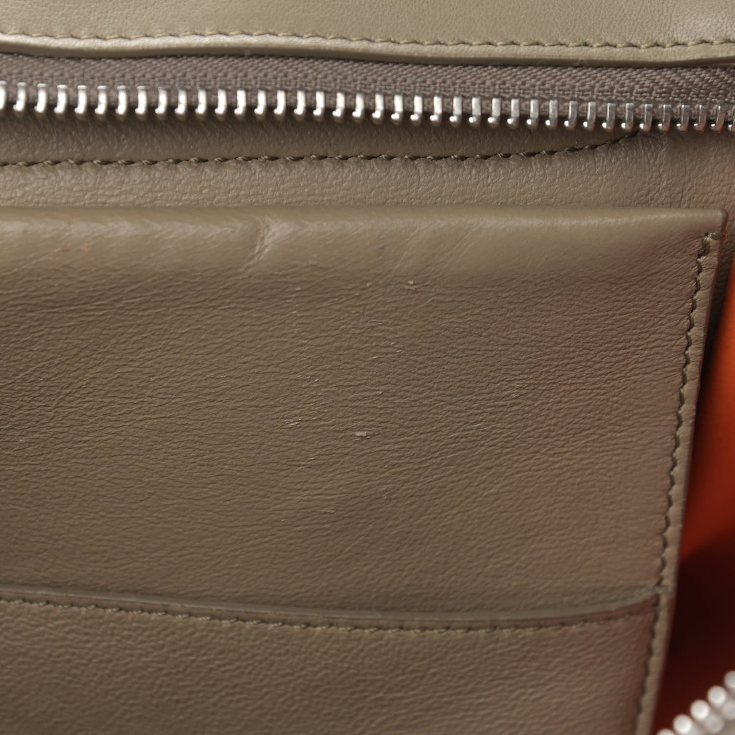 Celine Smooth Calfskin Suede Small Tri-Color Trapeze Orange 12 of 22