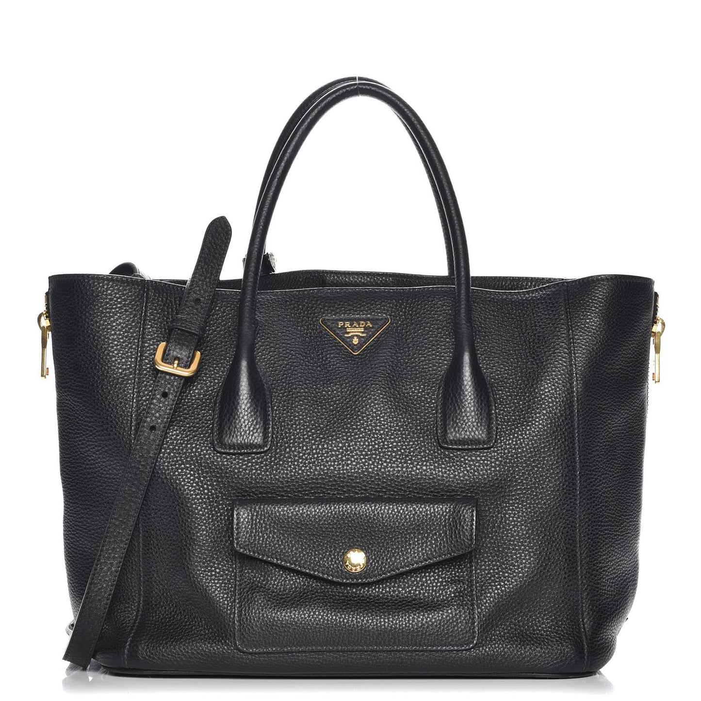 Vitello Daino Tote Nero Black