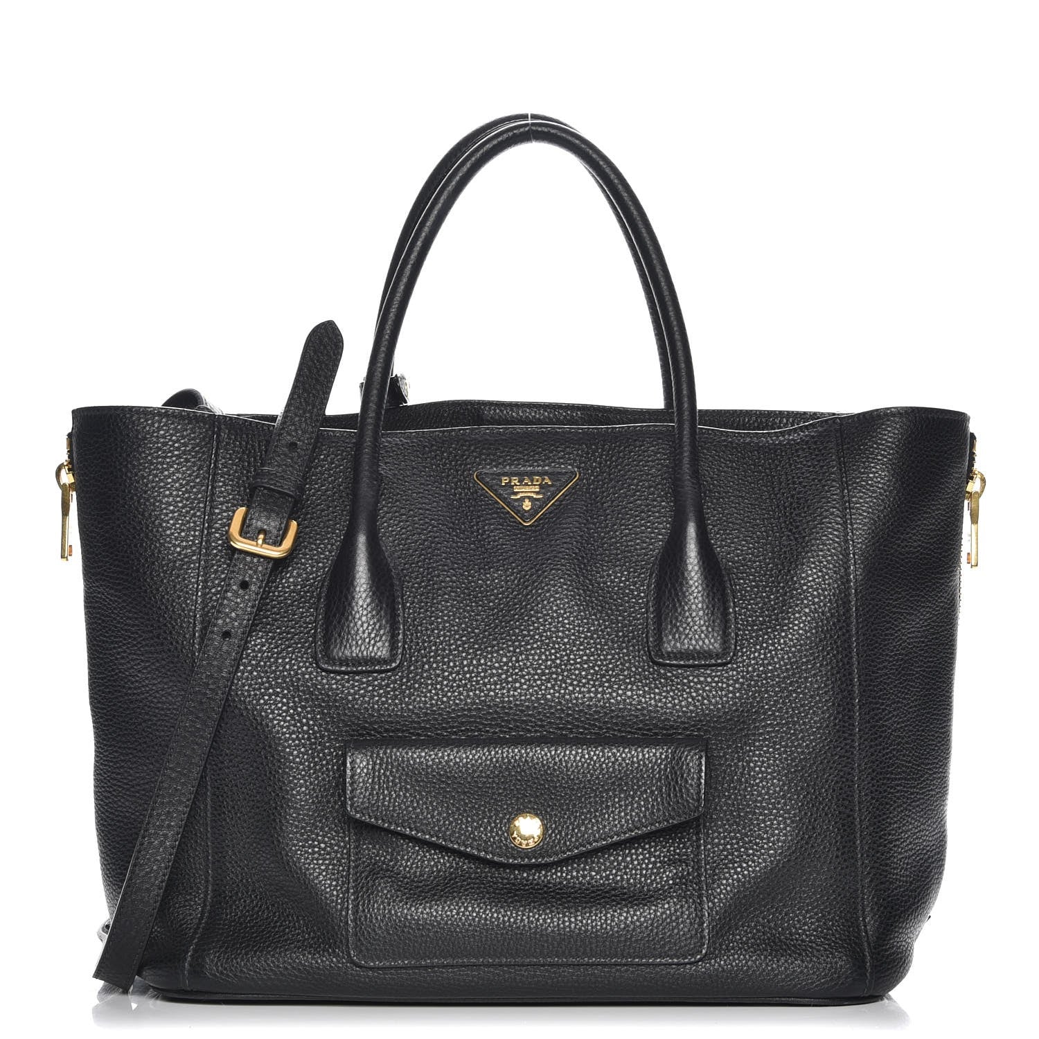 Prada Vitello Daino Tote Nero Black 1 of 11