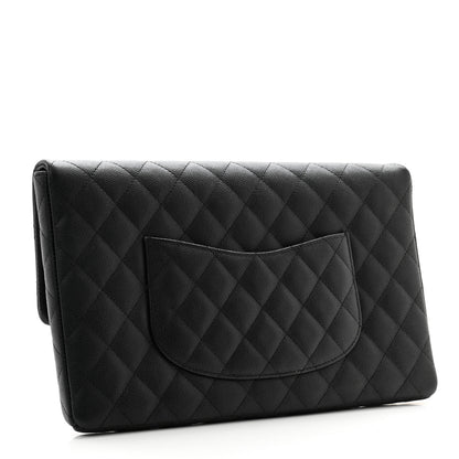 Chanel Caviar Quilted Flap Clutch Black 3 of 9