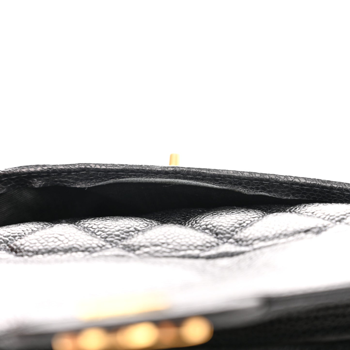 Caviar Quilted Tassel Camera Bag Black