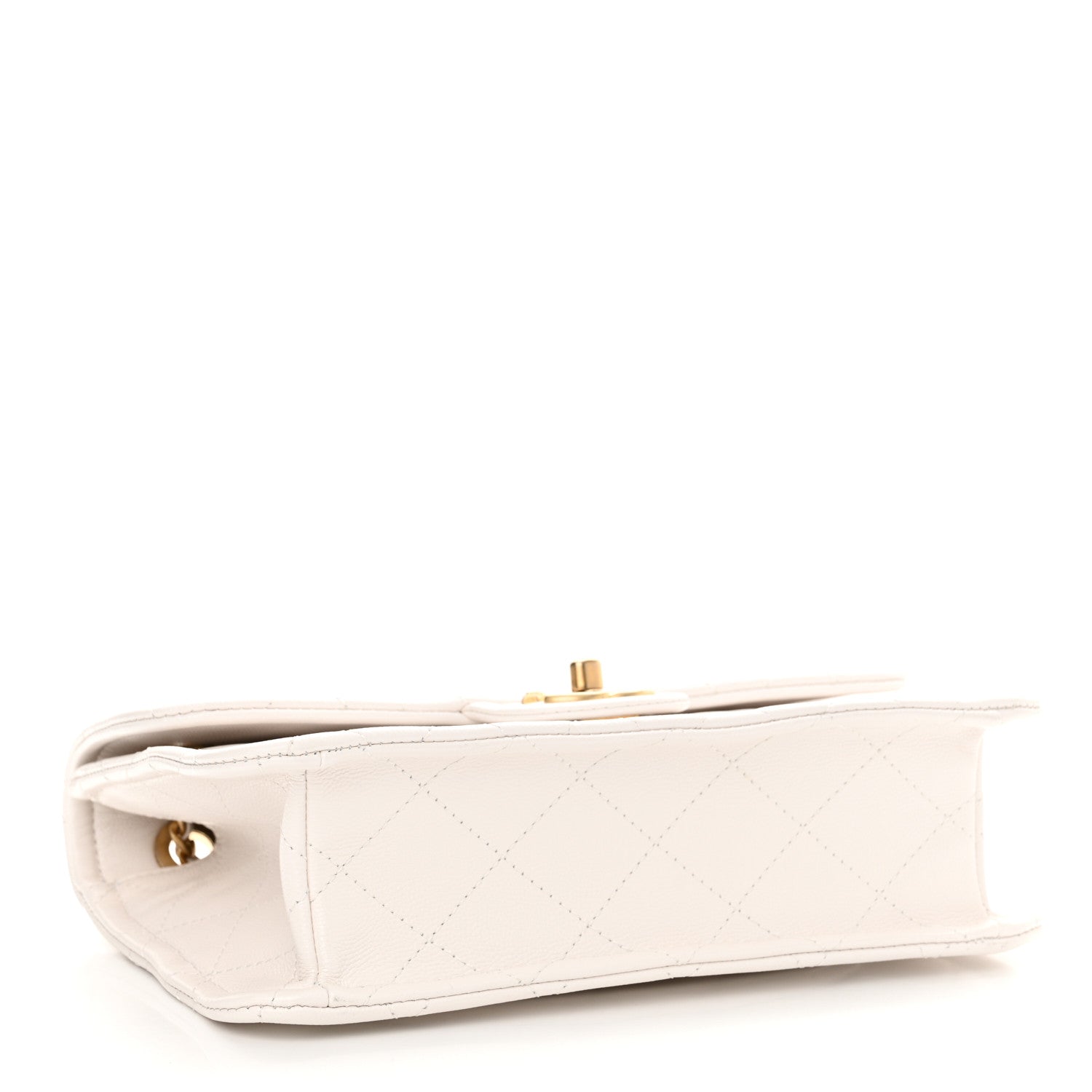 Chanel Caviar Quilted Medium Sweet Classic Flap White 4 of 13