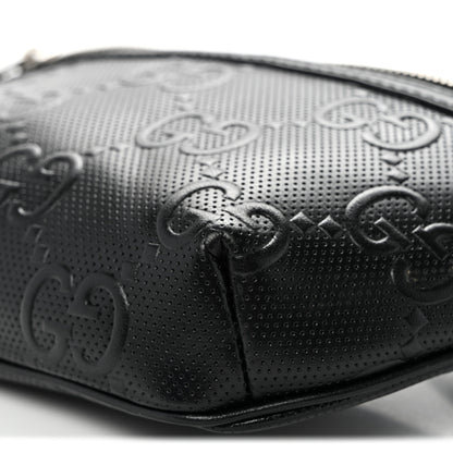 Gucci Calfskin GG Tennis Embossed Belt Bag Black 10 of 11
