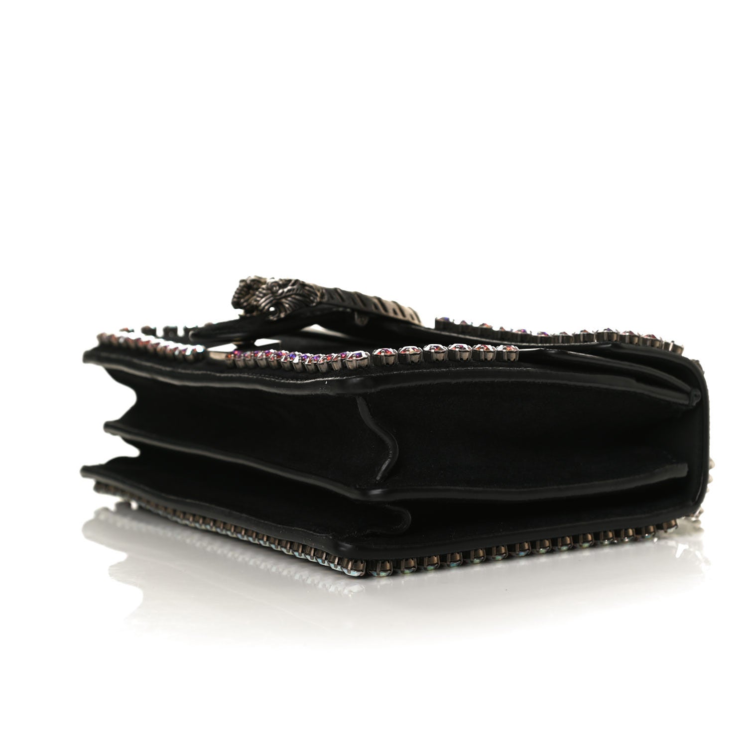 Gucci Suede Crystal Small Dionysus Shoulder Bag Black 11 of 14