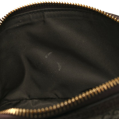 Gucci GG Supreme Monogram Textured Calfskin Web Medium Ophidia Cosmetic Case Beige Ebony New Acero 8 of 9