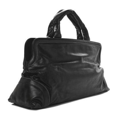 Chanel Lambskin East West Soho Shopper Black 3 of 10