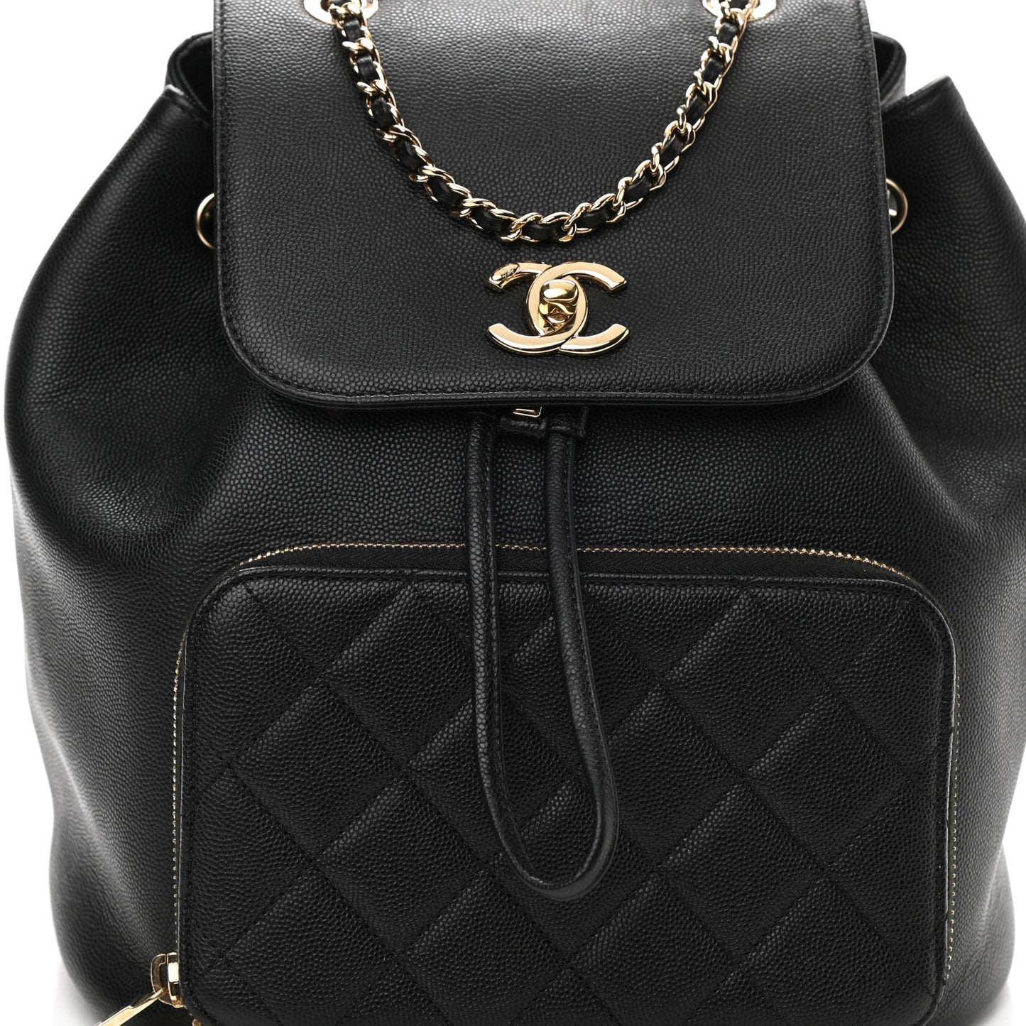 Caviar Quilted Business Affinity Backpack Black