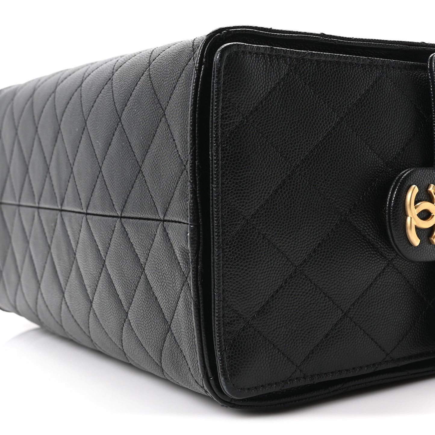 Caviar Quilted Medium Chanel 25 Handbag Black