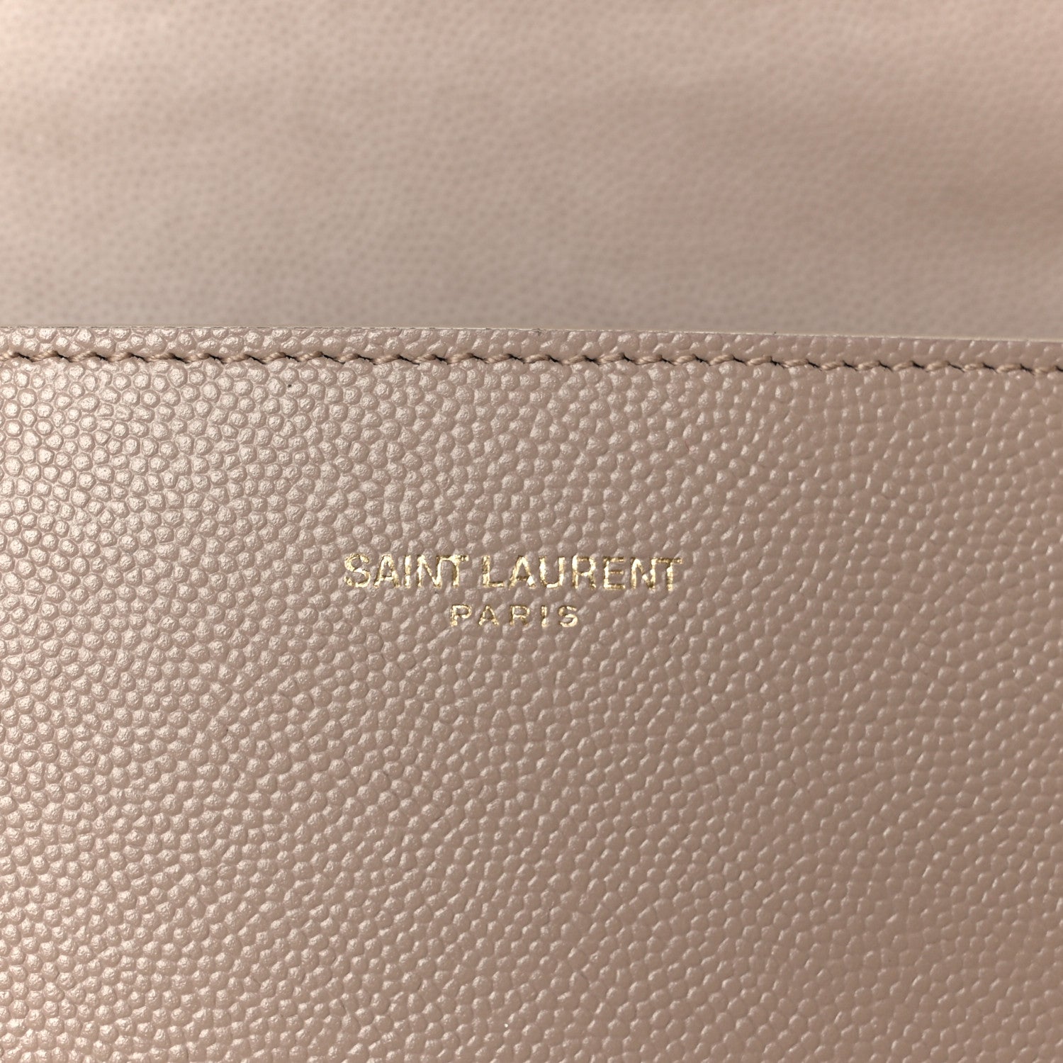 Saint Laurent Grain de Poudre Medium Classic Monogram Cassandra Top Handle Dark Beige 8 of 12