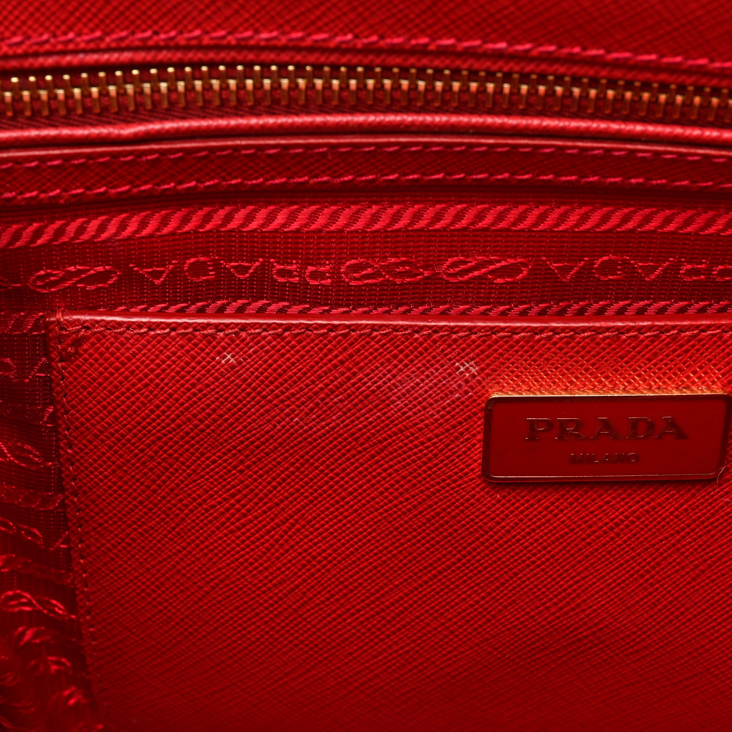 Prada Saffiano Lux Parabole Tote Fuoco 11 of 19