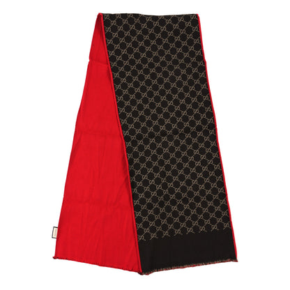Gucci Wool Silk GG Monogram Ripon Simple Scarf Flame 2 of 3