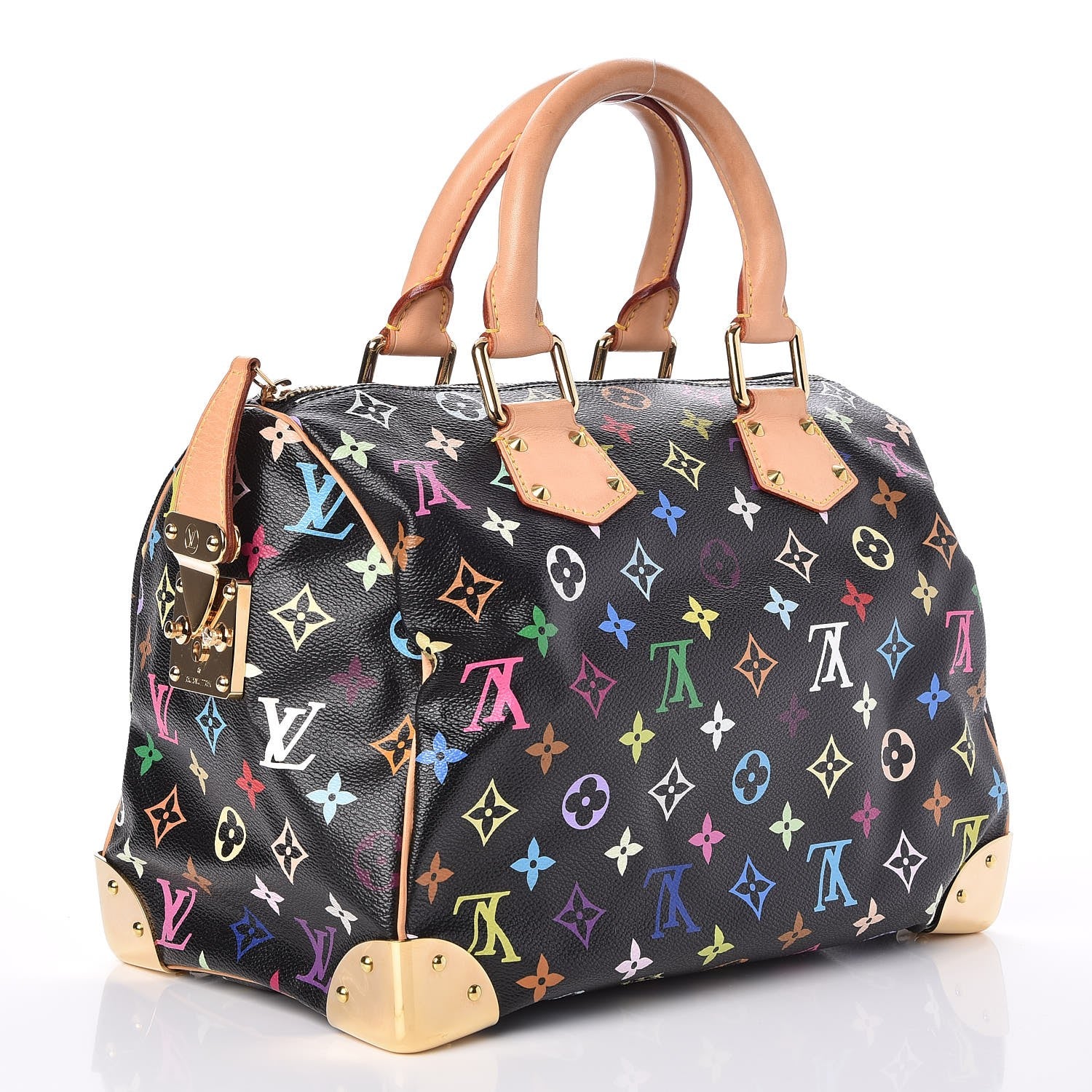 Louis Vuitton Monogram Multicolor Speedy 30 Black 3 of 8