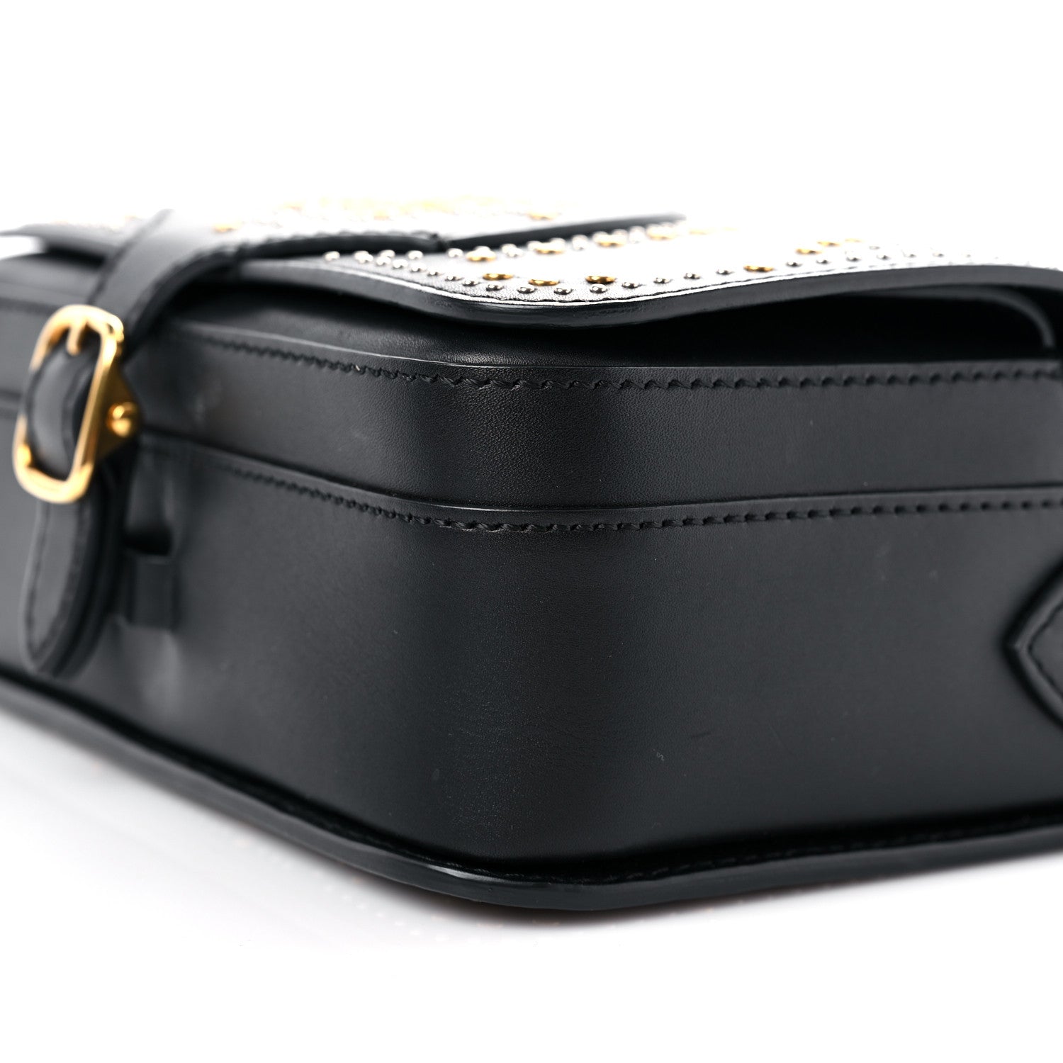Burberry Calfskin Studded Square Satchel Black 9 of 14