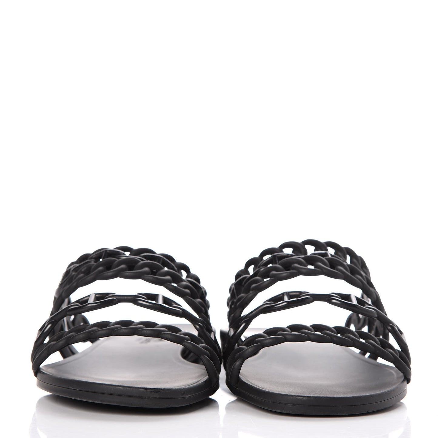 Rubber Chaine d'Ancre Nude Sandals 40 Black