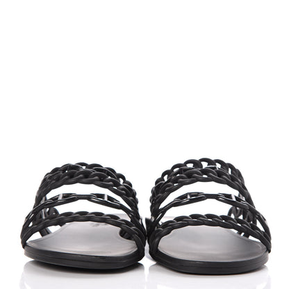 Hermes Rubber Chaine d'Ancre Nude Sandals 40 Black 3 of 7