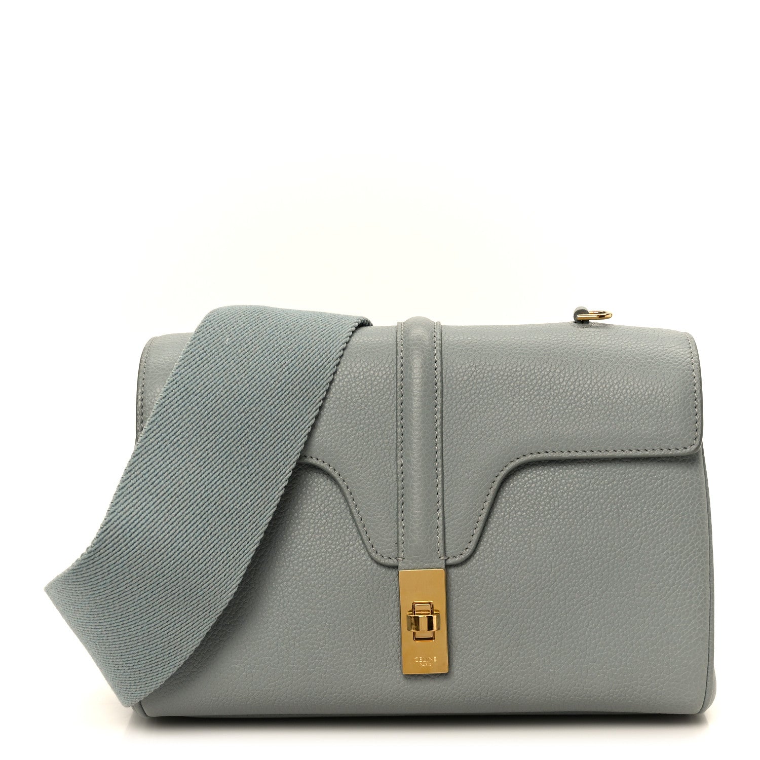 Celine Grained Calfskin Teen Soft 16 Shoulder Bag Ice Blue 1 of 12