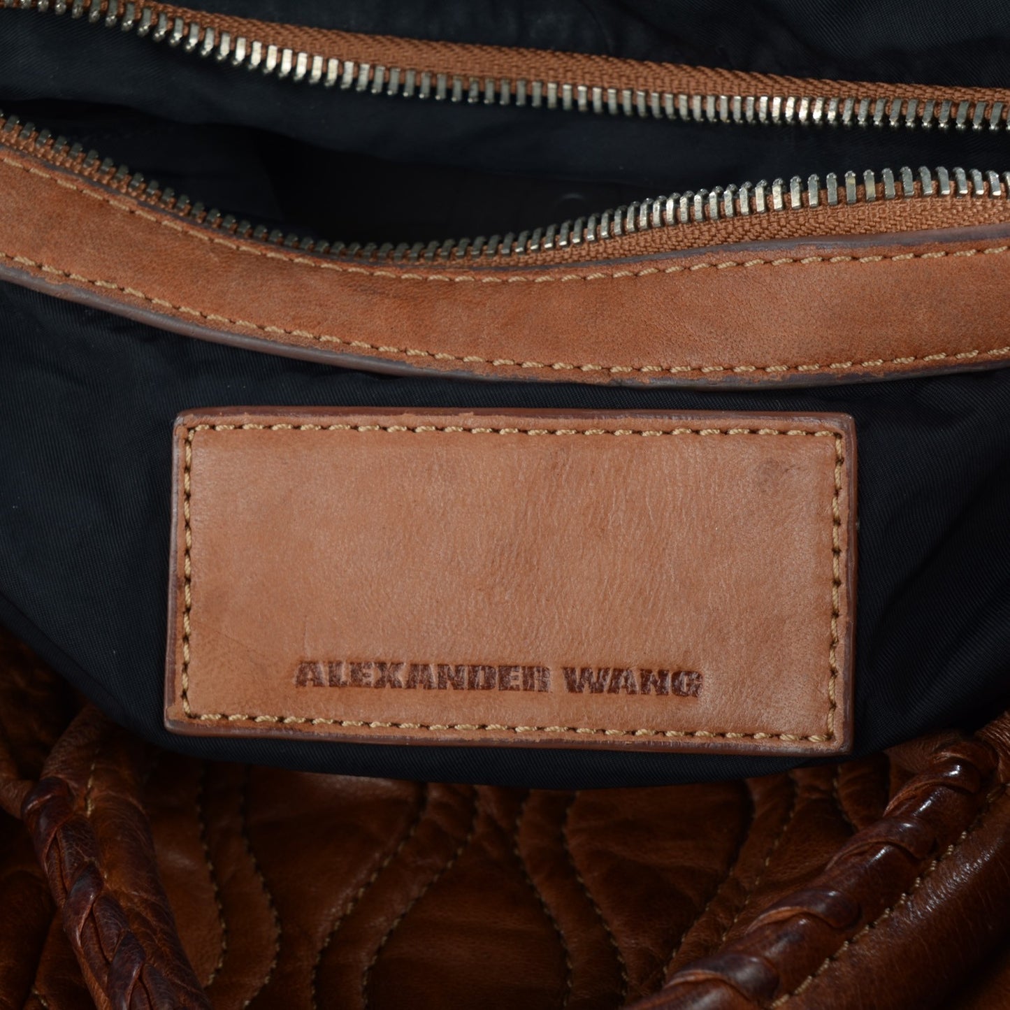 Quilted Lambskin Rocco Duffel Brown