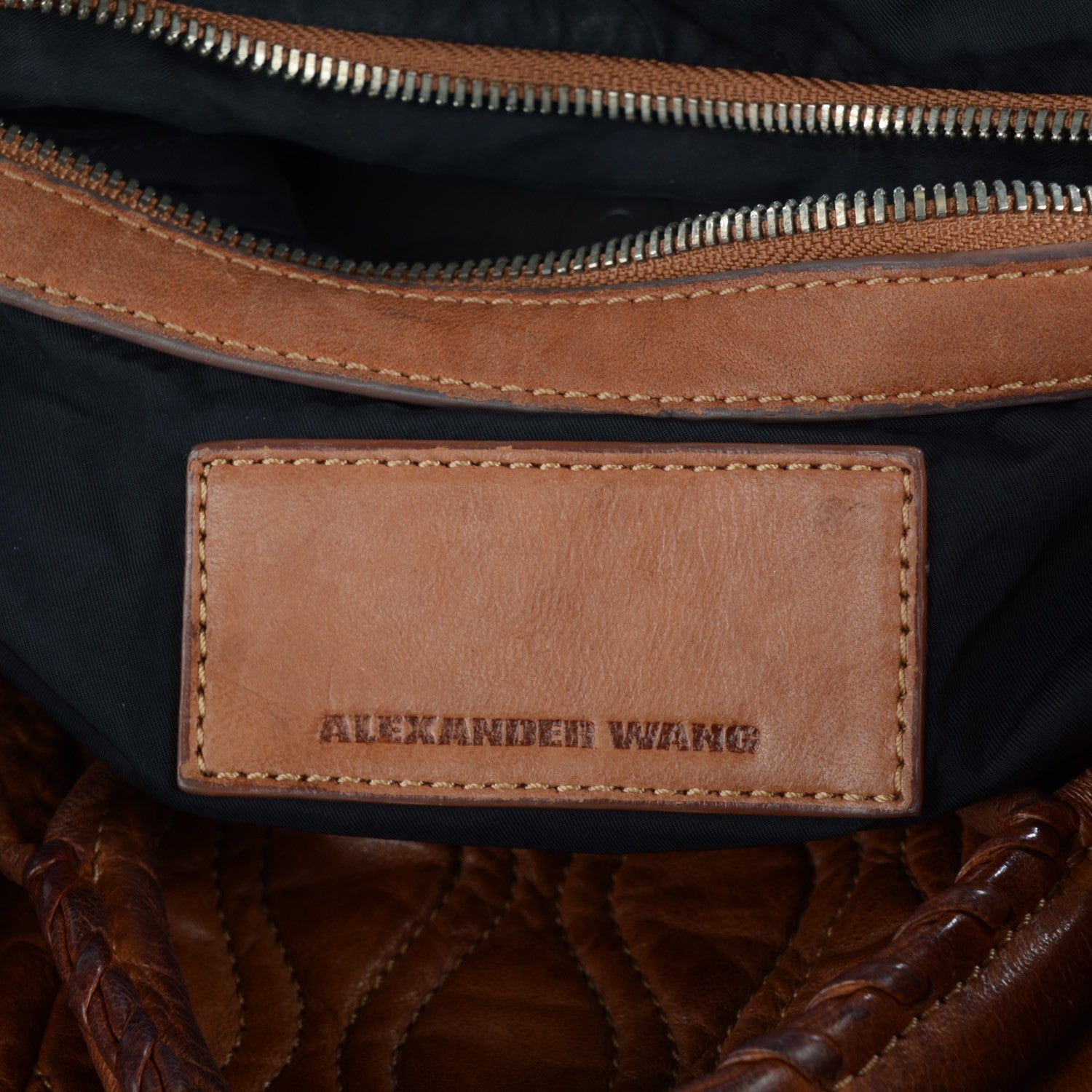 Alexander Wang Quilted Lambskin Rocco Duffel Brown 7 of 9