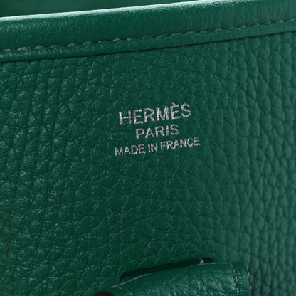 Hermes Taurillon Clemence Evelyne III PM Vert Vertigo 6 of 12