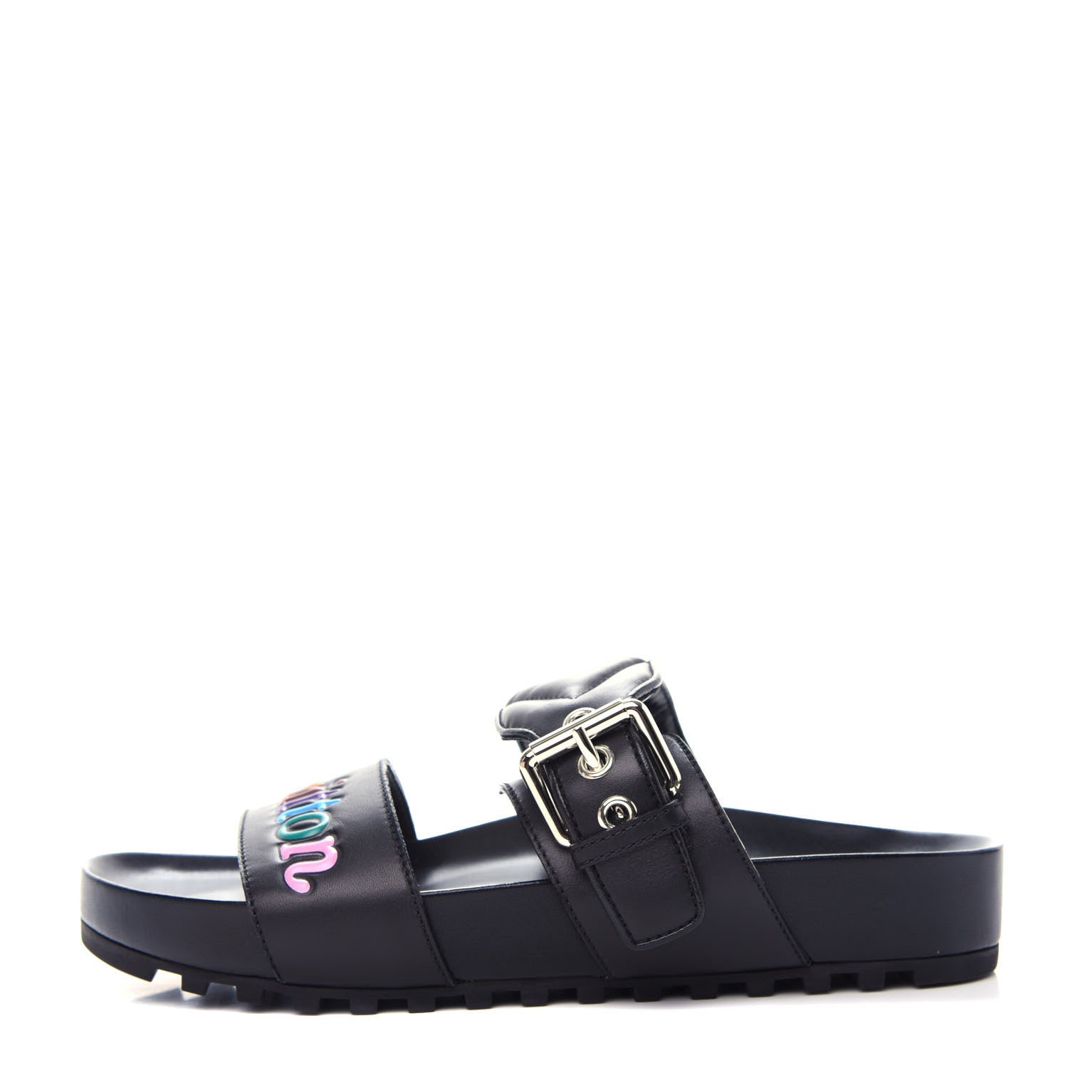 Louis Vuitton Calfskin New Wave Bom Dia Mule Sandals 36 Black 1 of 11