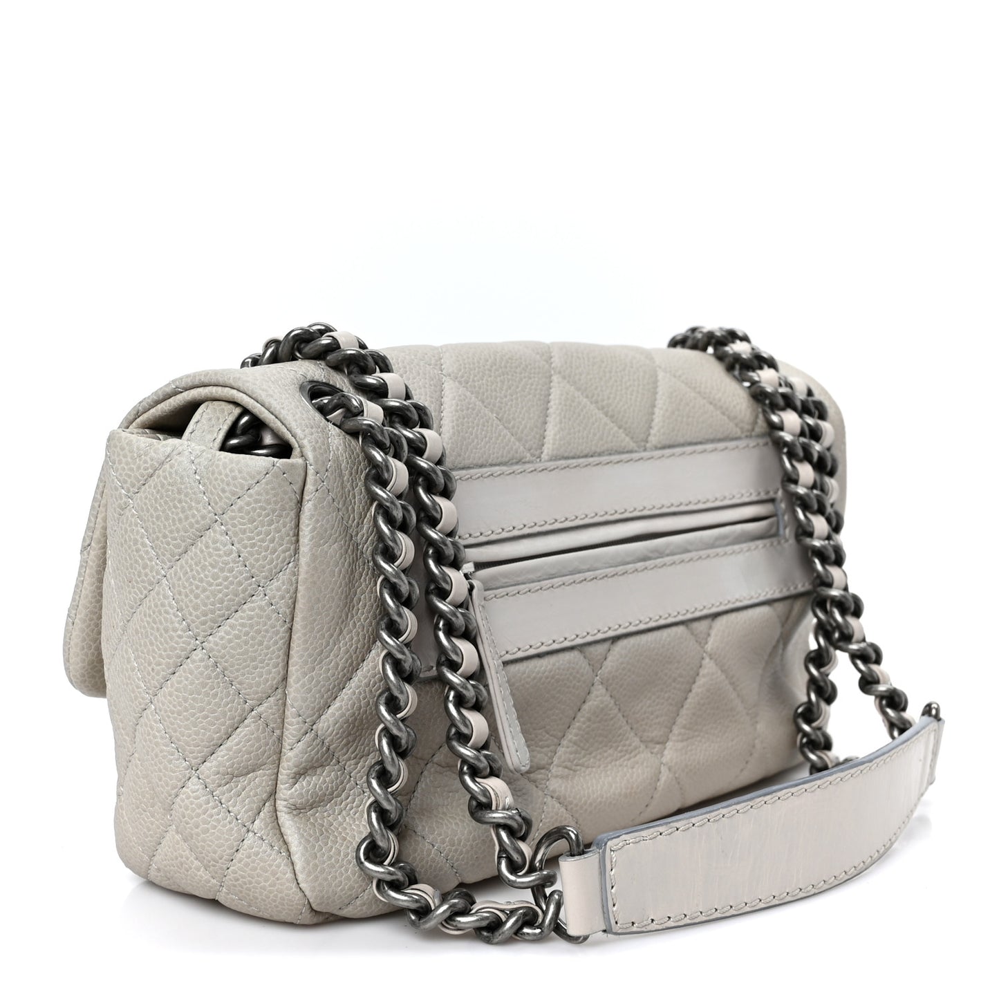 Caviar Quilted Coco Casual Flap Ivory