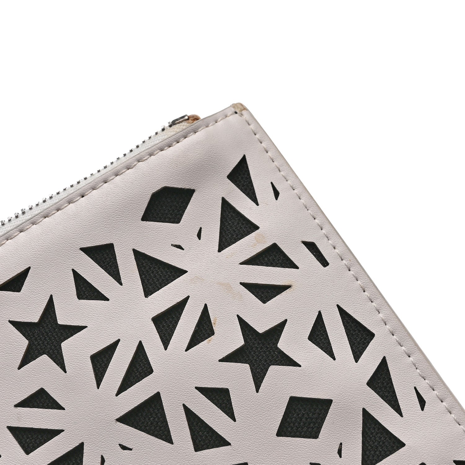 Givenchy Lambskin Star Print Large Pandora Pouch White Black 9 of 10