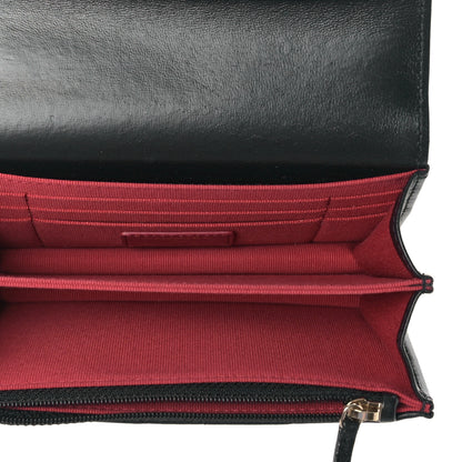 Chanel Lambskin Enamel Quilted Pending CC Clutch With Chain Black 2 of 9