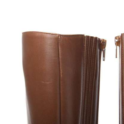 Christian Louboutin Calfskin Brosse Mirabelle 120 Tall Boots 36 Cuoio 8 of 14