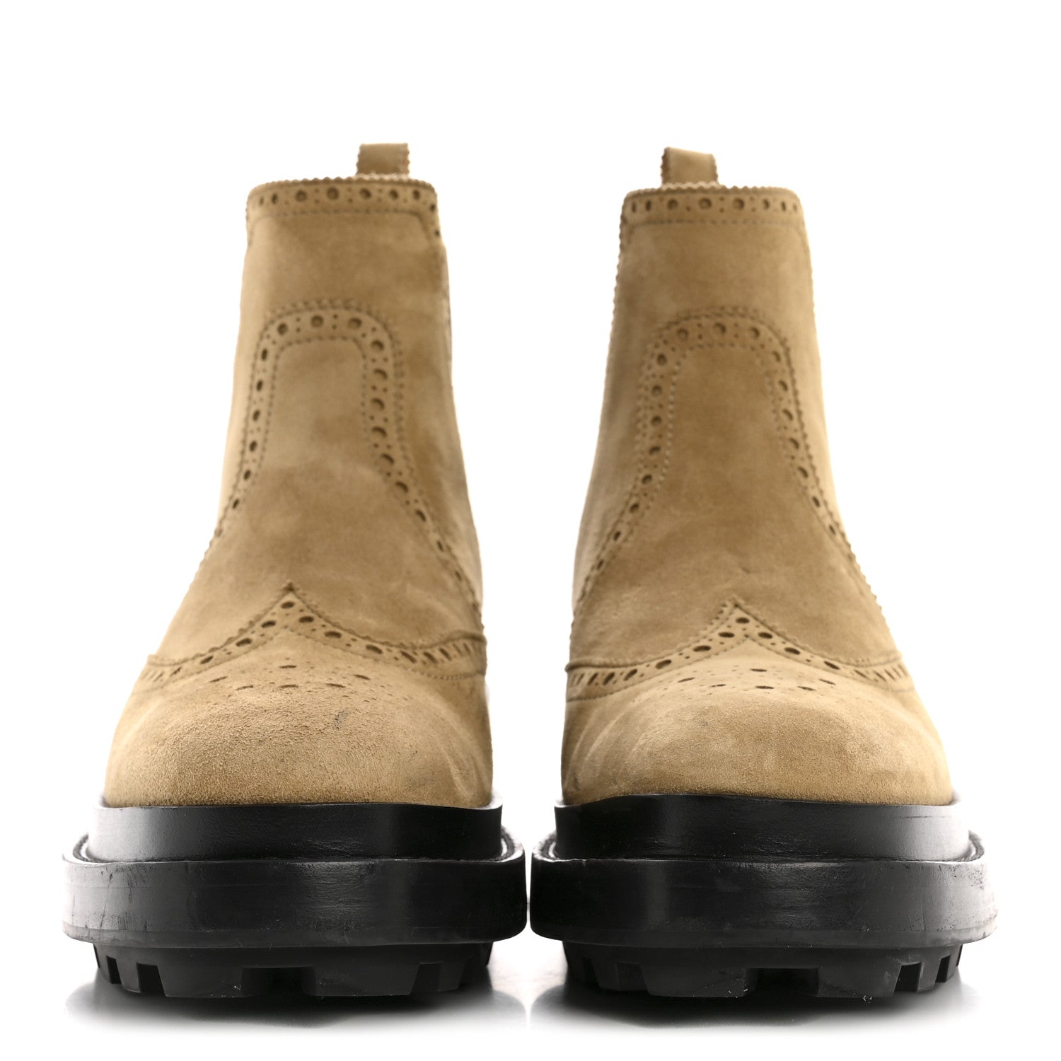 Hermes Suede Goatskin Chelsea Ankle Boots 37 Beige Gobi 3 of 13