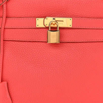 Hermes Taurillon Clemence Kelly Retourne 32 Rose Jaipur 8 of 14