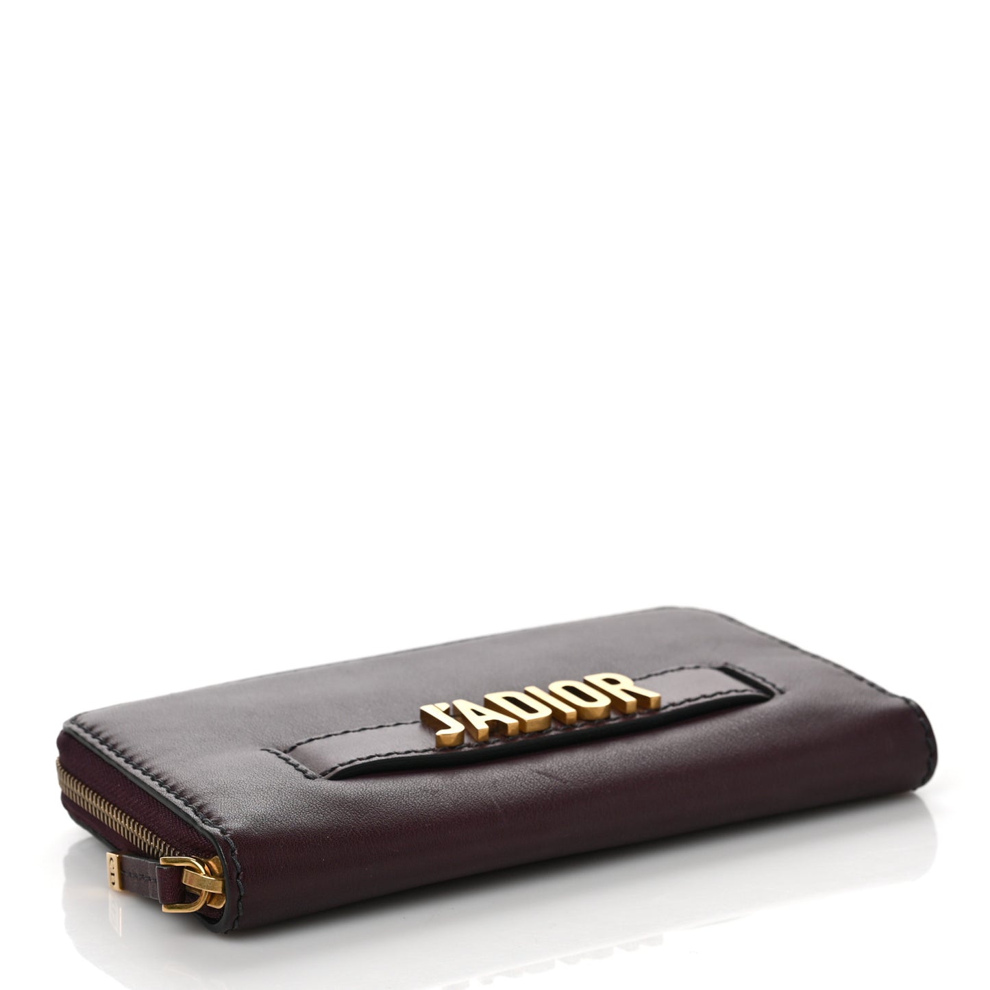 Calfskin J'adior Voyageur Wallet Deep Amarante