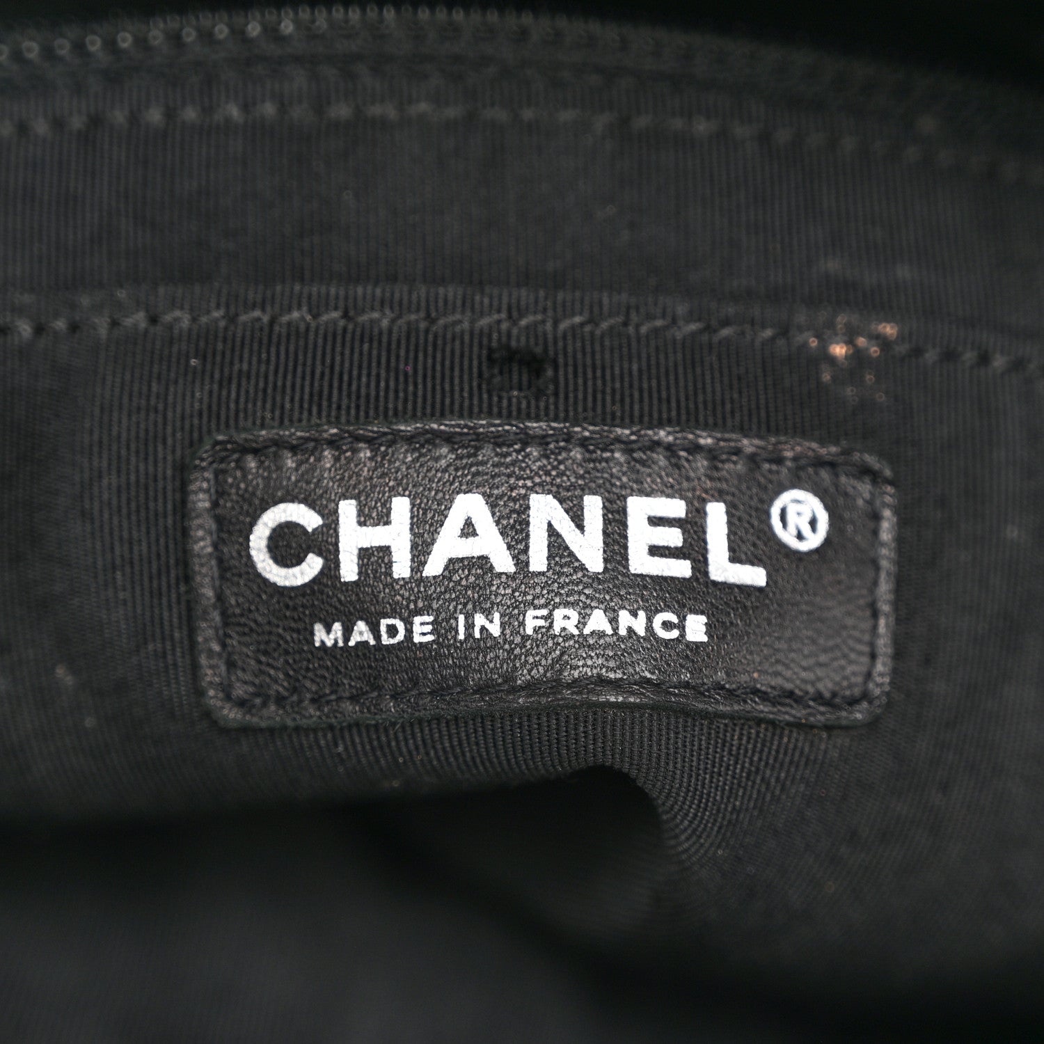 Chanel Deerskin Chevron Medium CC Chain Bucket Drawstring Bag Black 6 of 11