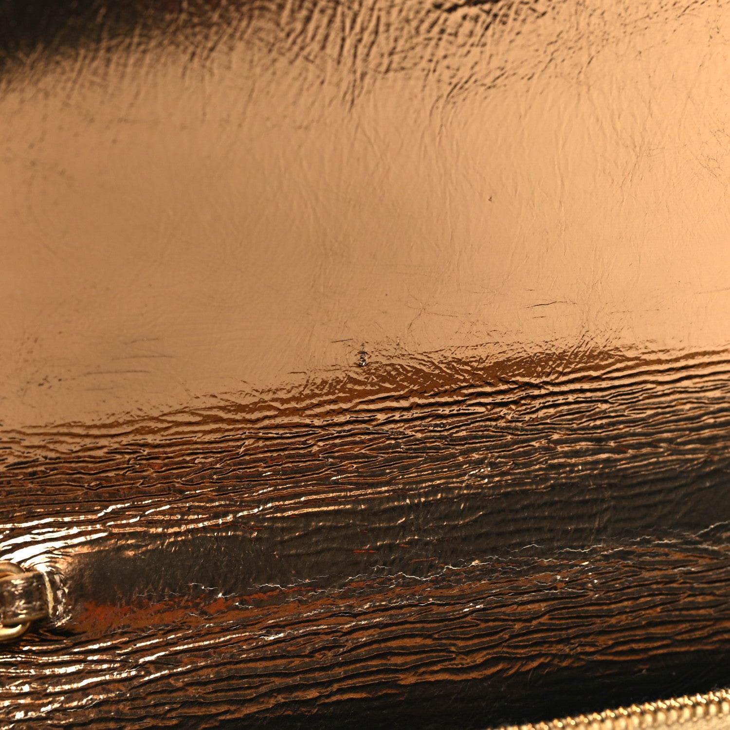 Saint Laurent Metallic Crackled Calfskin Classic Monogram Kate Tassel Satchel Gold 10 of 11