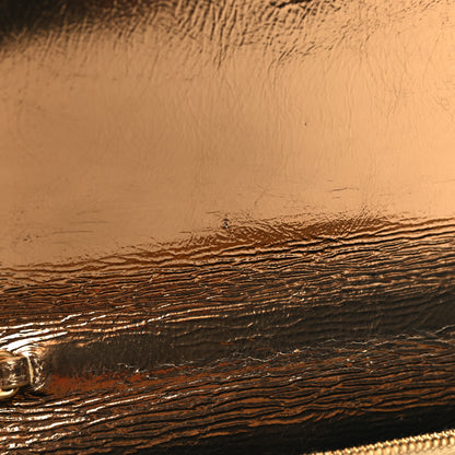 Saint Laurent Metallic Crackled Calfskin Classic Monogram Kate Tassel Satchel Gold 10 of 11