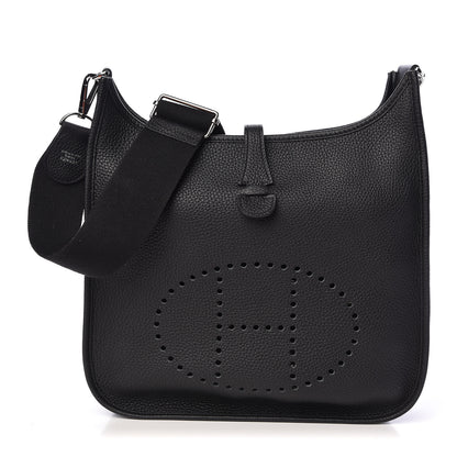Hermes Taurillon Clemence Evelyne III PM Black 1 of 11