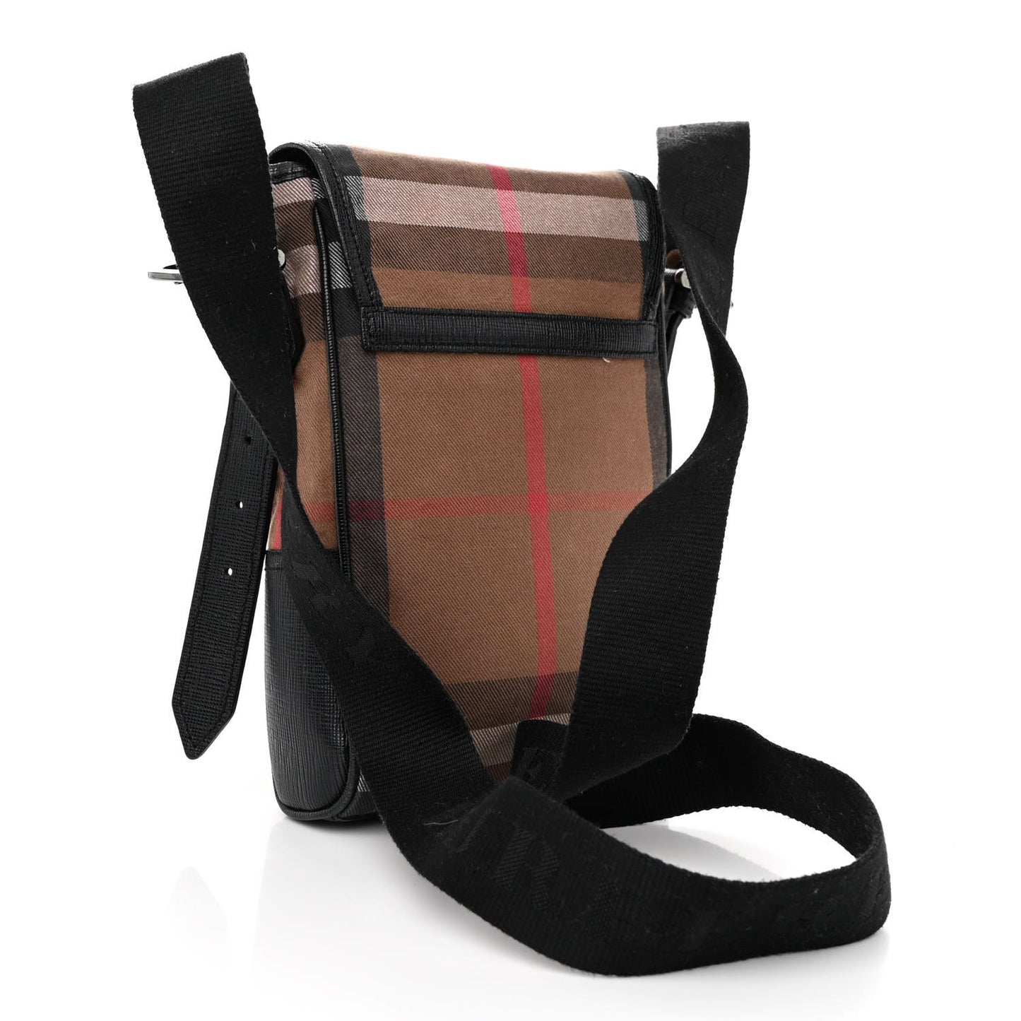 Canvas Mega Check Crossbody Bag Black