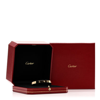 Cartier 18K Yellow Gold 1 Diamond LOVE Cuff Bracelet 16 4 of 4