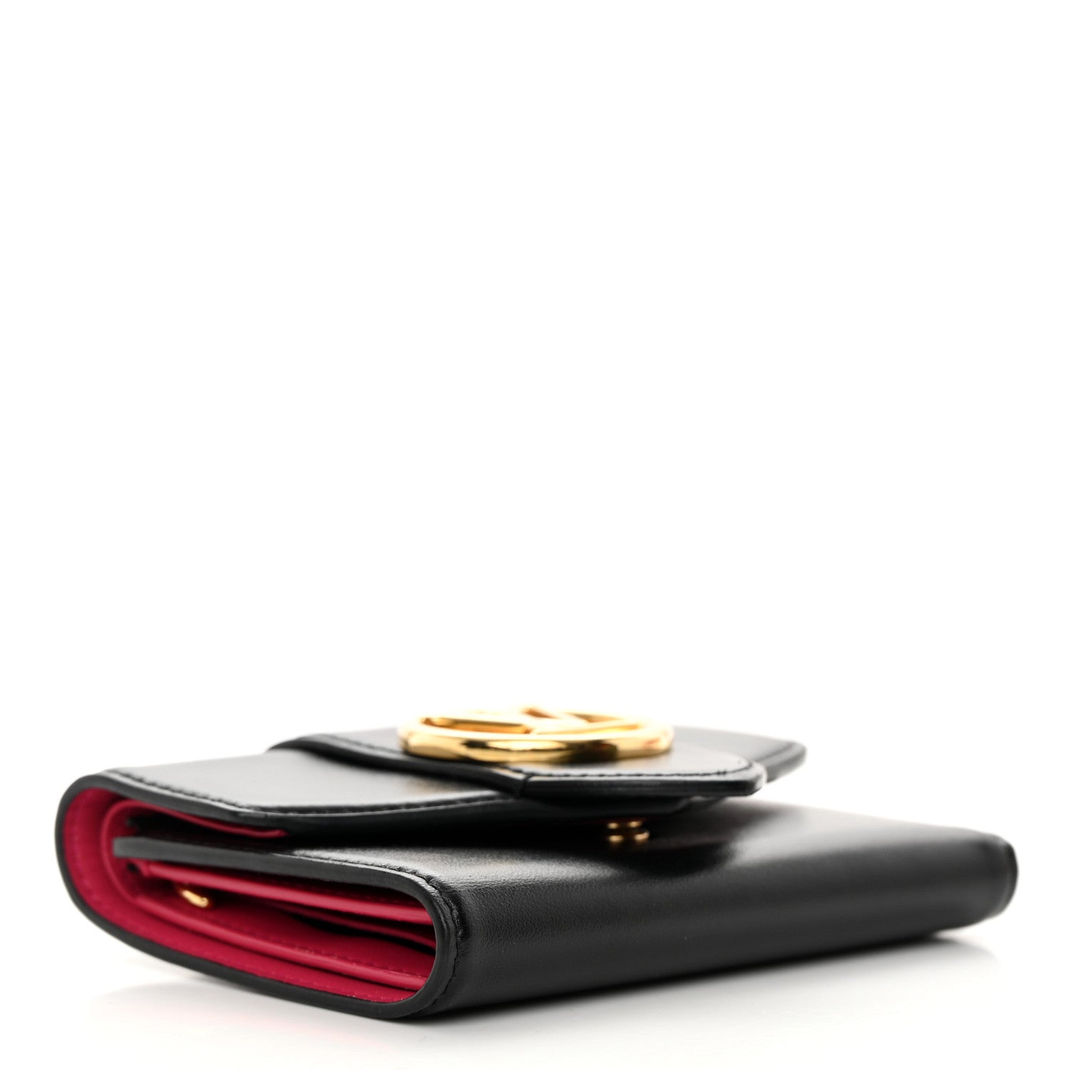 Louis Vuitton Smooth Calfskin LV Pont 9 Compact Wallet Black 4 of 13