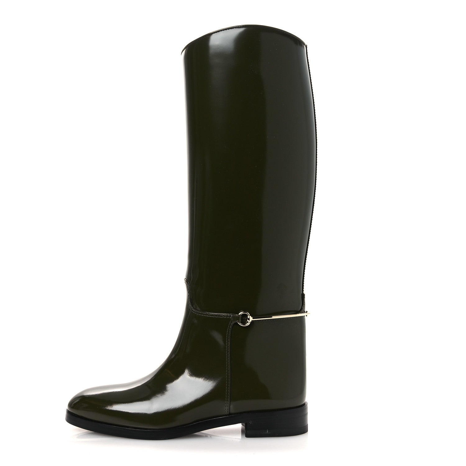 Gucci Brushed Calfskin Michelangelo Slim Horsebit Riding Boots 39 Luscious Green 1 of 11